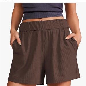 CRZ YOGA Comfy Ribbed Sweat Shorts